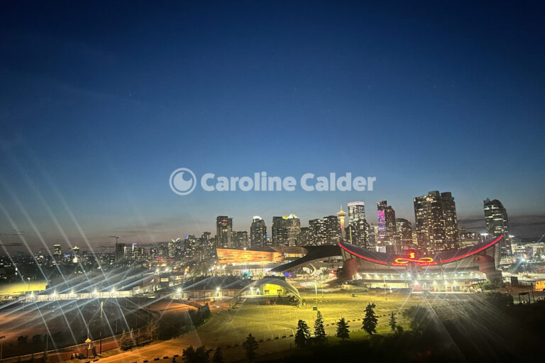 Calgary Saddledome at night